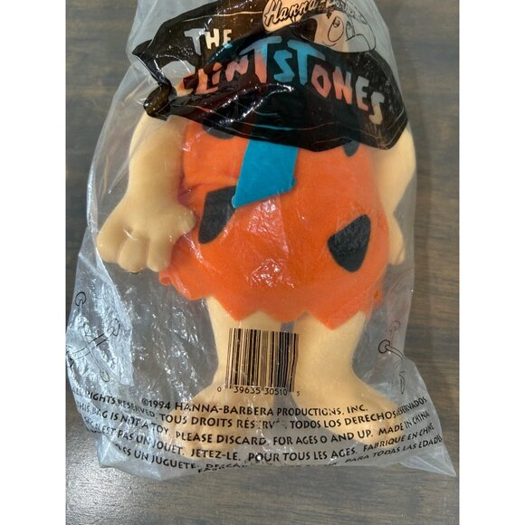 Vintage Hanna Barbera The Flintstones Fred Flintstone Rubber Face 12" Plush Doll - Picture 3 of 5